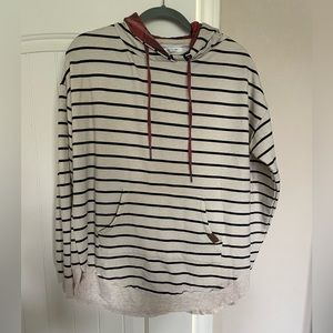 Light beige sweatshirt with black horizontal lines l 🖤✨